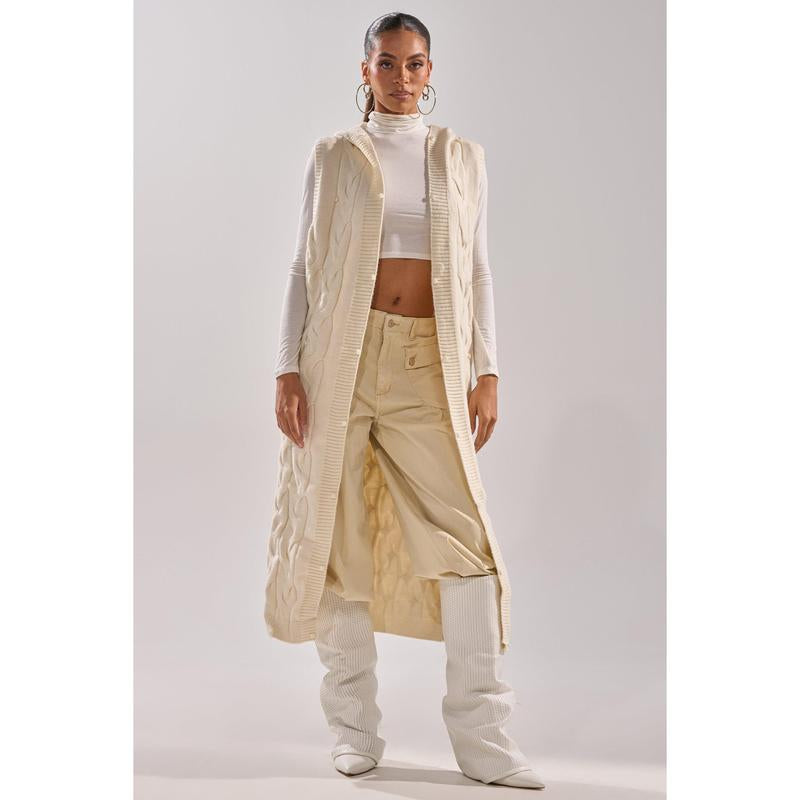 LUXURIOUS FAUX FUR HOODED VEST