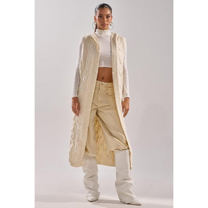 LUXURIOUS FAUX FUR HOODED VEST