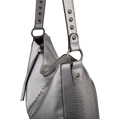 Hobo Bag for Women Crossbody Purse and Handbags Ladies Chic Shoulder Bags, Pearl Silver