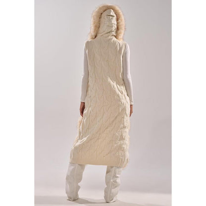 LUXURIOUS FAUX FUR HOODED VEST