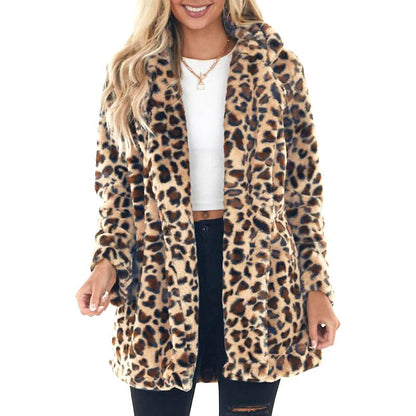 Buenoble Leopard Faux Fur Coat for Women | Super Soft Warm Stylish Winter Jacket | Viral Fall Winter Outfit