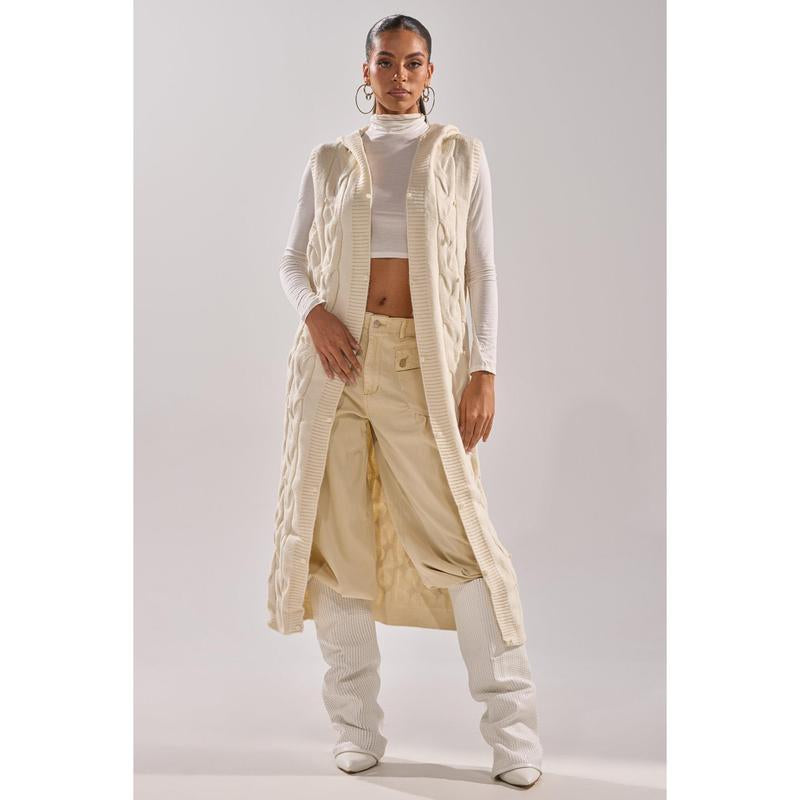 LUXURIOUS FAUX FUR HOODED VEST