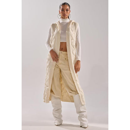 LUXURIOUS FAUX FUR HOODED VEST